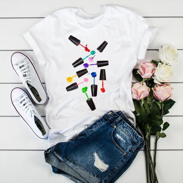 

3d print watercolor beauty women harajuku tshirts clothes graphic female tee womens ladies clothing, White