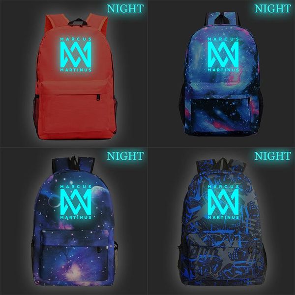 

backpack marcus & martinus luminous fashion pattern travel rucksack student boys girls surprise gift school bag