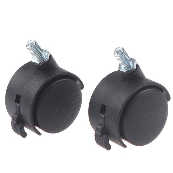 

bag parts & accessories chair wheel furniture caster 1.5" 40mm m8 screw/plate swivel castor wheels replace hardware trolley silent brak, Black