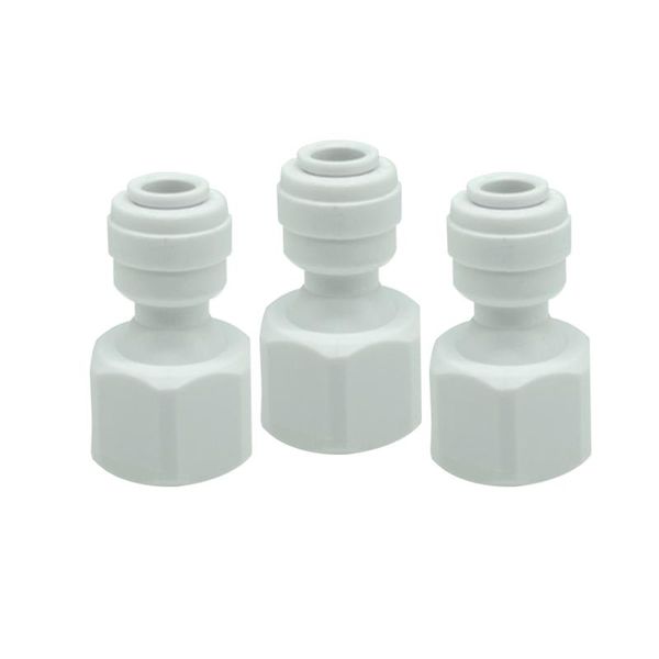 

watering equipments reverse osmosis coupling 3/8 inch screw thread to 1/4 od hose quick connector ro water plastic pipe fitting