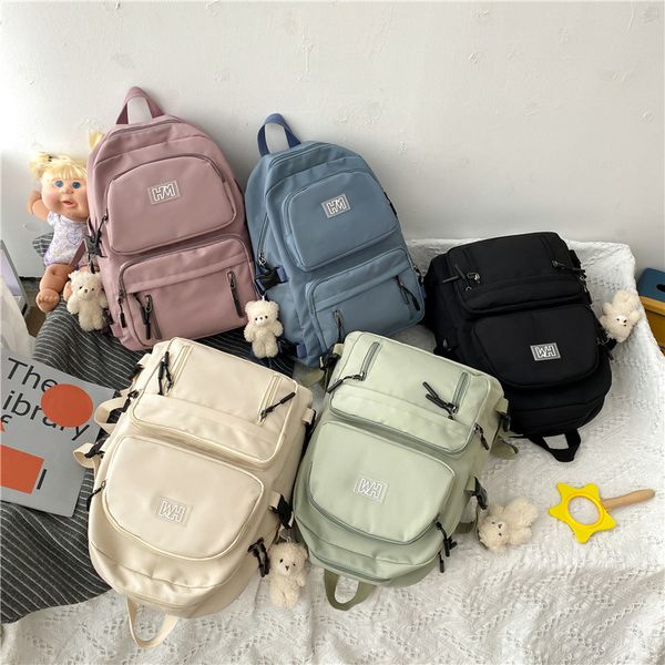 

hbp fashionable new simple leisure backpack oxford cloth splash proof high capacity schoolbag backpack for school students