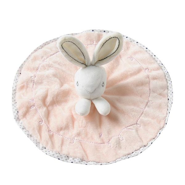

blankets & swaddling velvet round pink soft baby soothe blanket white security towel infant pacify born appease