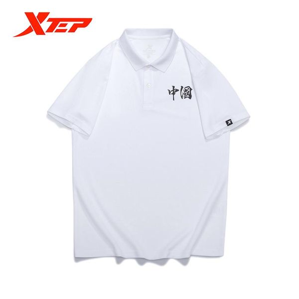 

running jerseys xtep men's summer t-shirt quick-dry lapel short sleeve men loose flexible shirt for sport fitness 879229020237, Black;blue