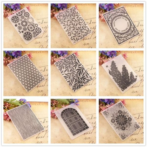 

craft tools 9 designs embossing folders 2021 diy making paper cards card stencil scrapbook template plastic transparent stamps