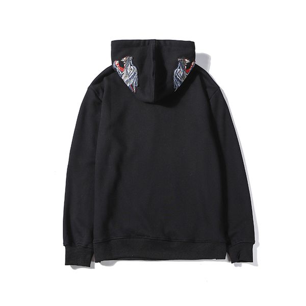 

men's hoodies new fashion long-sleeved hooded sweater mens sports autumn and winter sports version of the letter animal classic print, Black