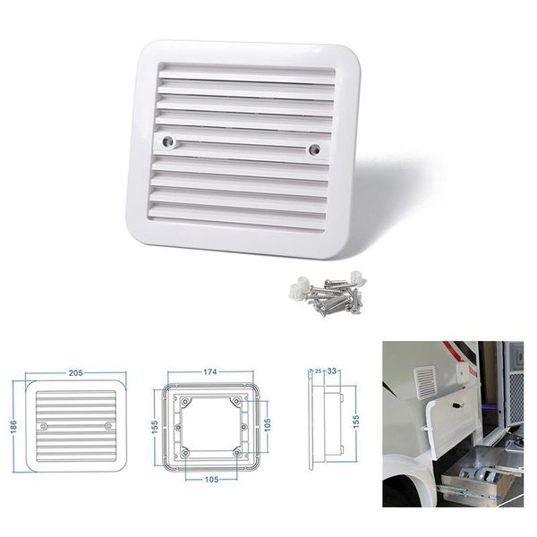 

parts 12v white air vent with fan rv trailer caravan side ventilation fridge
