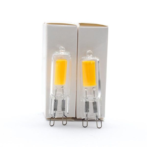 

bulbs ampoule g9 led mini glass spotlight 6w 9w 12w ac 110v 220v cob bulb chandelier light replace halogen lamp bombillas