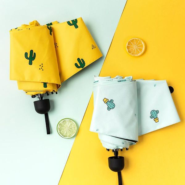 

umbrellas cactus creative umbrella cute clear sunny and rainy sunscreen for male female students