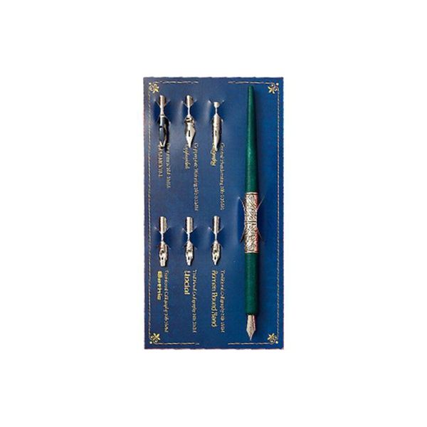

fountain pens d5qc wood manga calligraphy dip pen holder with 6 nibs for lettering skiching art drawing painting tool kit