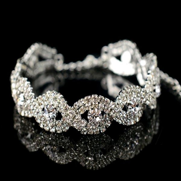 

luxury bracelet crystal bracelets for women charm & bangles female bridal wedding jewelry link, chain, Black