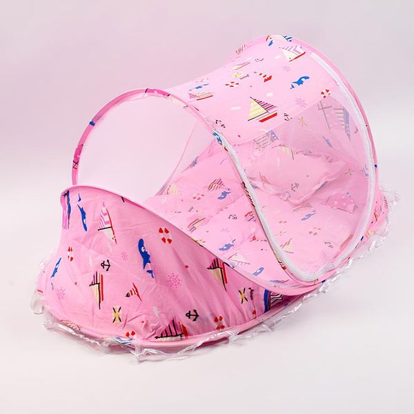 

crib netting portable baby mosquito net tent folding cradle bed infant foldable shading for 0-1 years old children