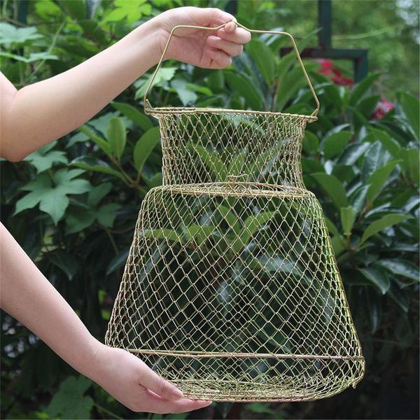 

mental foldable hanging wire folding steel fishing net fish cage material spare parts accessories