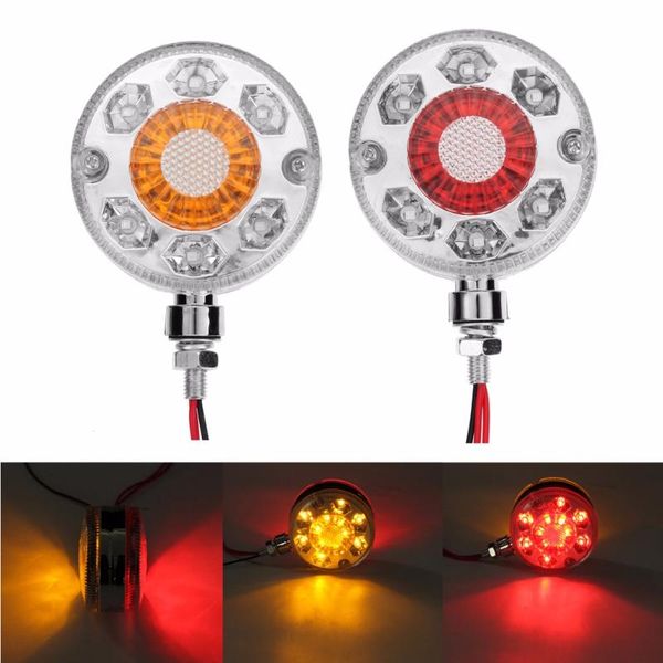 

pair double face led side marker lights sturn signal warning lamp for 24v truck trailer lorry tractor emergency
