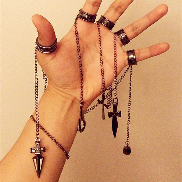 

cluster rings cartoon x saber kurapika gon ss killua zoldyck cosplay costume prop metal ring accessories alloy chain mens, Golden;silver