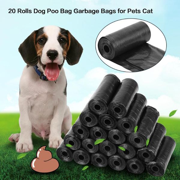 

dog travel & outdoors rolls poo bag trash garbage bags for cat pets waste collection black outdoor cleaning supplies