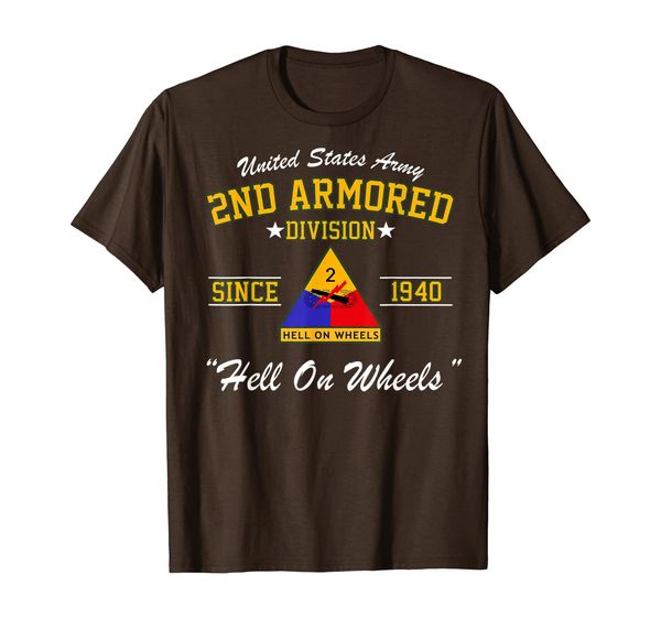 

2nd armored division shirt, White;black