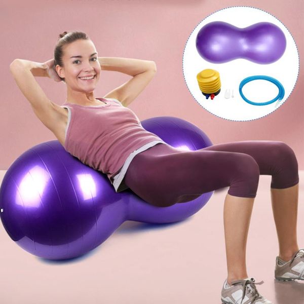 

fitness balls 1 set pvc yoga peanut with inflator thicken