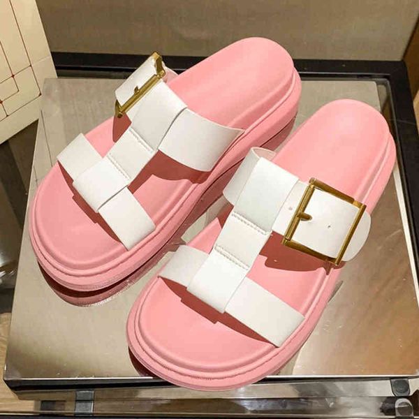 

70% off wholesale flip-flops summer new branded women's slippers fashion design platform female sandals comfortable thick bottom beach, Black