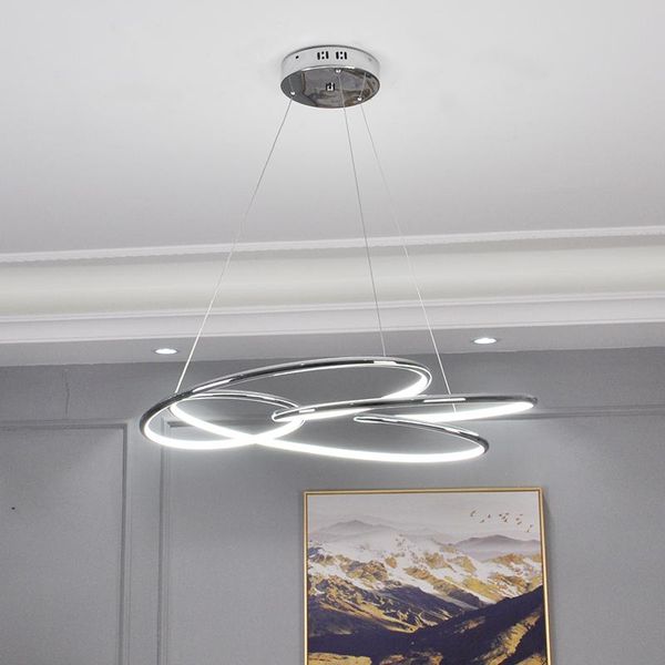 

gold chrome plating modern led chandelier lighting pendant in the living room bedroom kitchen home hanging lights chandeliers