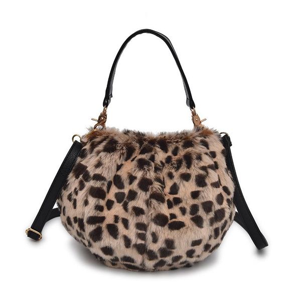 

evening bags personalized shoulder messenger bag fashion portable plush casual cute female tide simple hit color bucket small