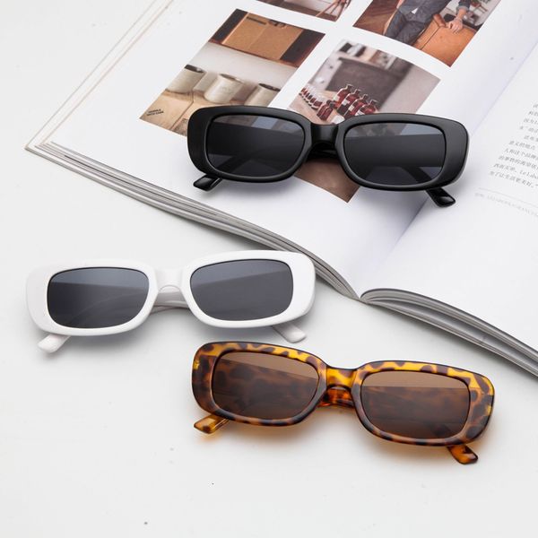 

sunglasses zxwlyxgx 2021 vintage small rectangle women brand designer square sun glasses shades female uv400, White;black