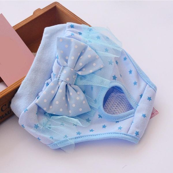 

dog apparel cute lace bowknot pet diaper sanitary physiological pants washable female shorts panties menstruation underwear supply