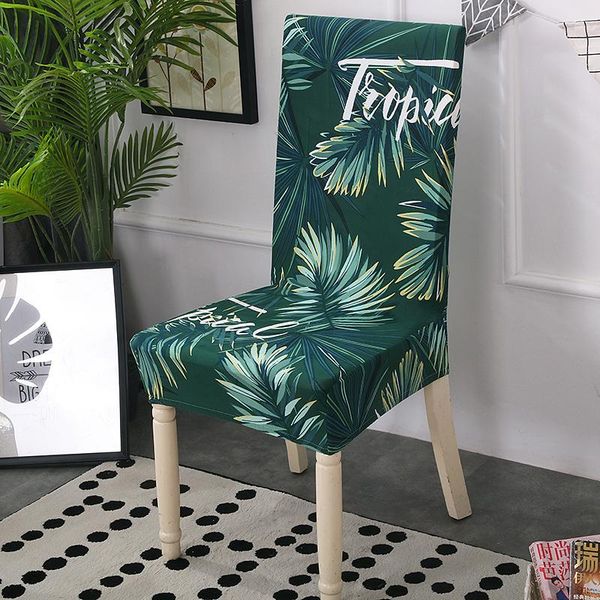 

spandex elastic printing dining chair slipcover modern removable anti-dirty kitchen seat case stretch cover for el covers