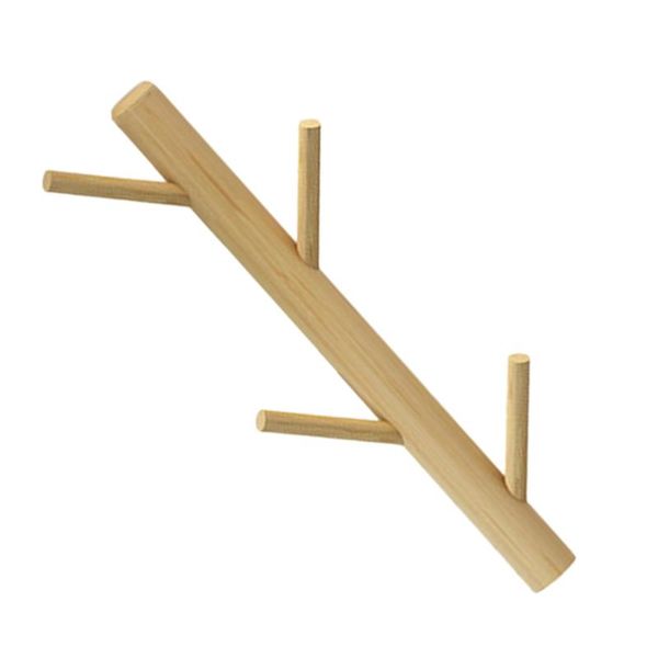 

hooks & rails wall mounted coat hanger multi-functional rack wooden