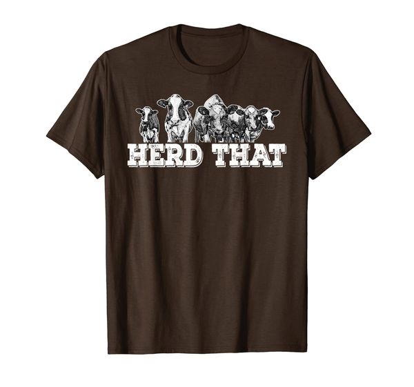 

herd that t shirt funny cow farmer gift, White;black