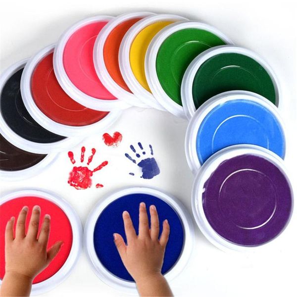 

gift sets funny 5 colors ink pad stamp diy finger painting craft cardmaking for kids montessori drawing baby toys 0-12 months toy