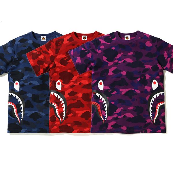 

t shirt beii & ape ape head children's camouflage shark brand 2021 boys and girls' short sleeve, White