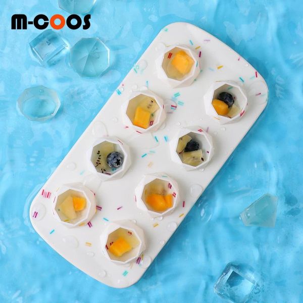 

baking moulds silicone ice tray hockey 8 continuous mold diamond shape homemade diy cream chocolate