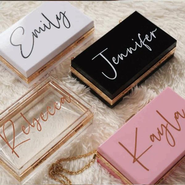 

storage bags personalized acrylic clutch, box custom mrs. bridal bride purse, purse