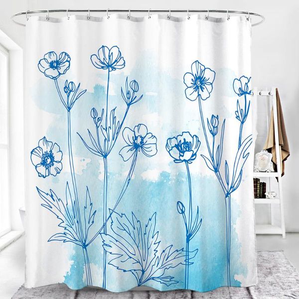 

shower curtains green plant leaves waterproof curtain set with 12 hooks bathroom polyester fabric bath mildew proof home decor