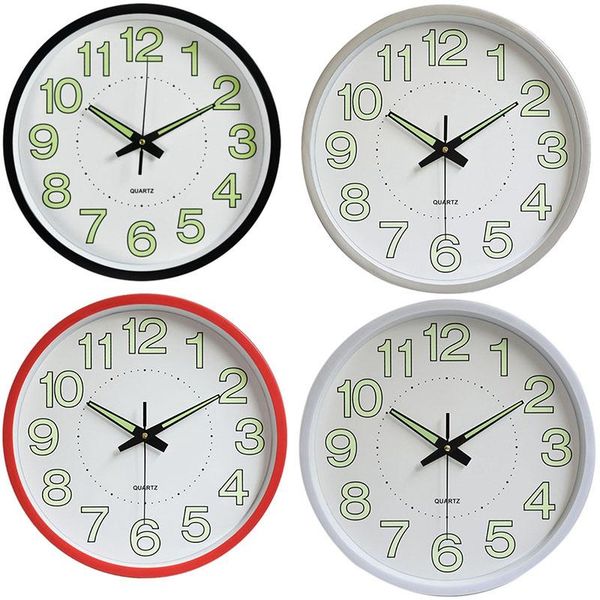 

wall clocks timelike luminous circular quartz home decor bedroom glowing in the dark