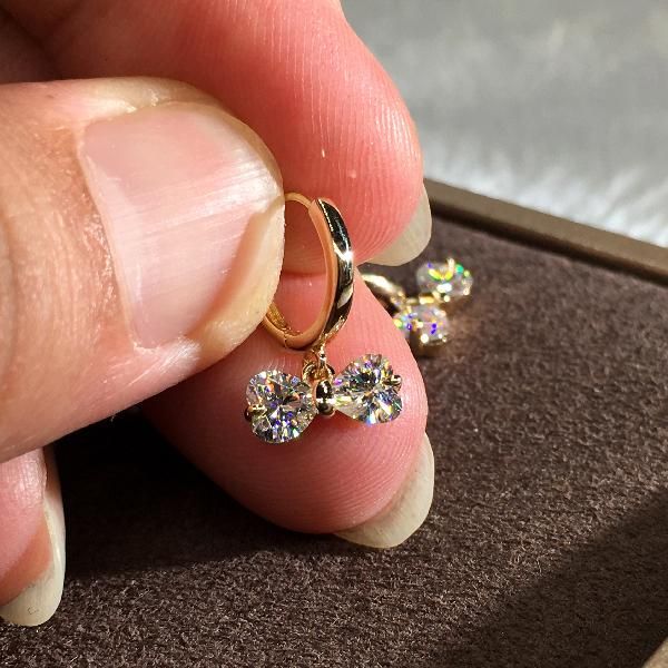 

hoop & huggie boho gold silver color wedding earrings dainty bridal bowknot crystal charm female white zircon for women, Golden;silver