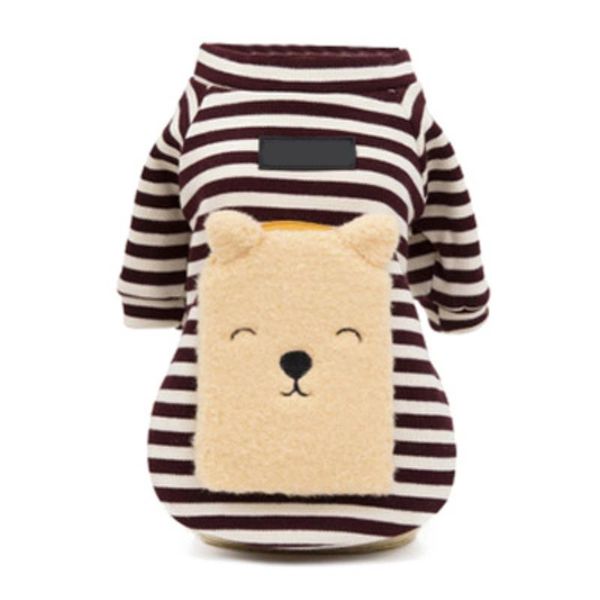 

dog apparel fashion striped coat warm hoodies soft cat coats puppy outfits winter pet clothes