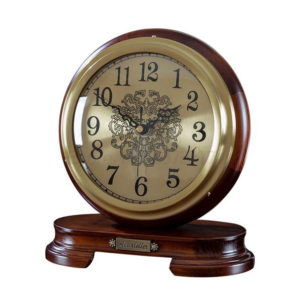 

desk & table clocks pure copper clock household living room bedroom brass seat retro large deskwatch