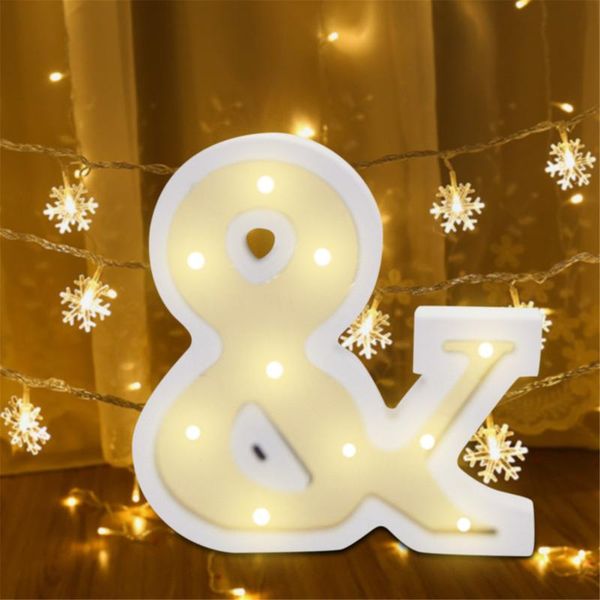 

alphabet led letter lights light up white plastic letters hanging home culb wall decor pary wedding decoration a-& novelty items