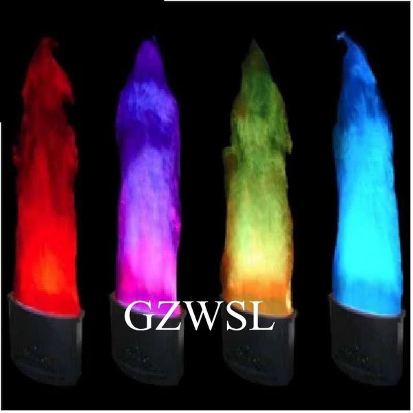 

effects 2pcs/lot led rgb dmx fake fire silk flame light party decorations