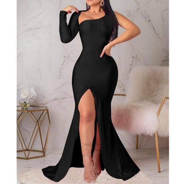 

evening dresses plus size illusion long sleeves elegant dubai arabic sequins prom gowns party dress00012, Black;red
