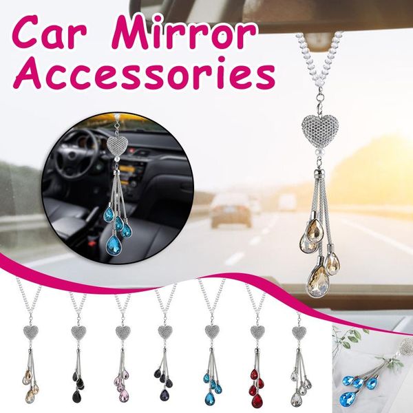 

interior decorations car cute hanging ornament with colorful aerosphere gift rearview mirror suspension decor accessories