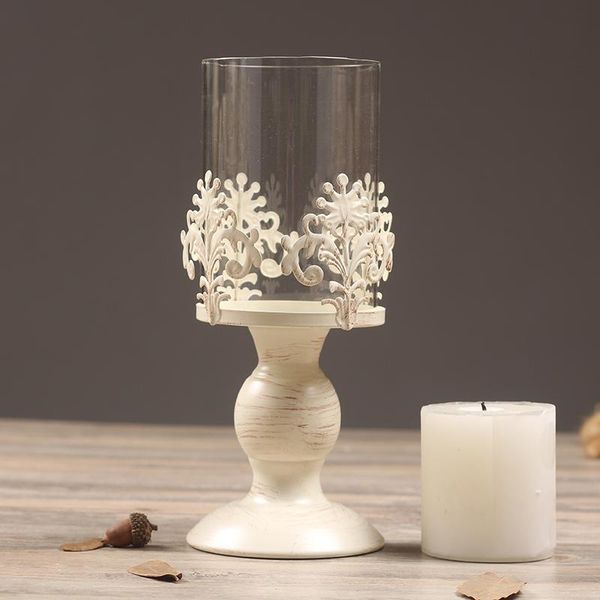 

candle holders white vintage metal wedding dining table nordic romantic dinner candlestick living room home decoration bs60ch