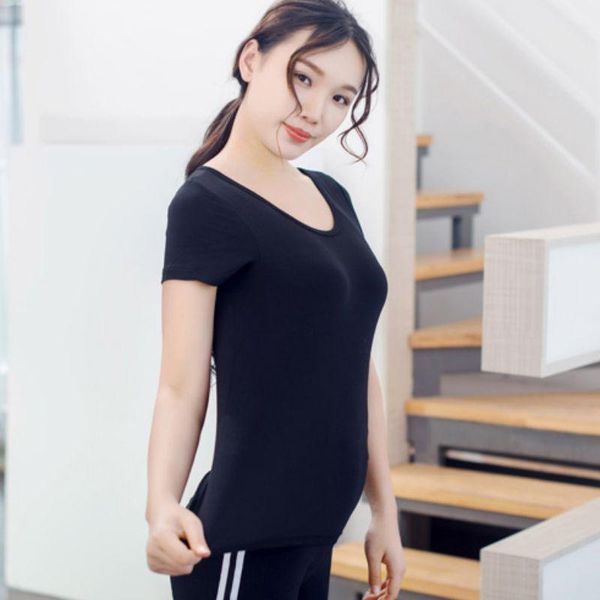 

women's t-shirt women summer t-shirts solid color chest o-neck short sleeve tee breathable cotton clothes, White