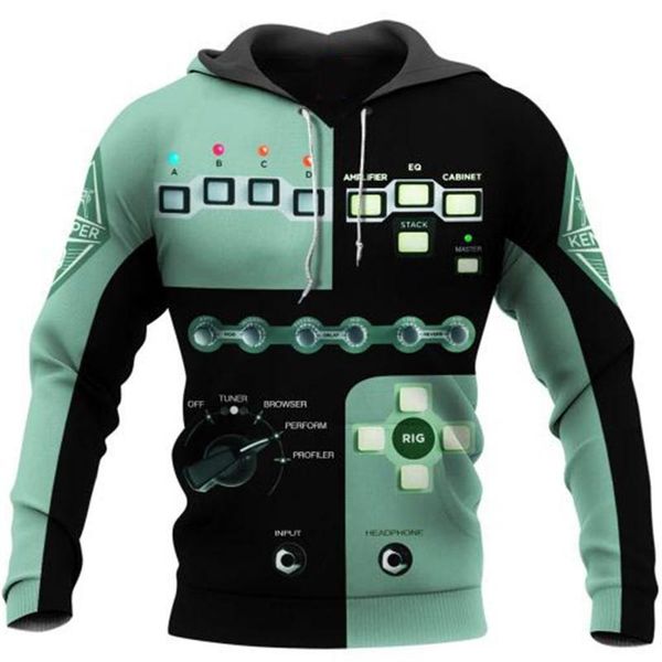 

men's hoodies & sweatshirts product kemper-music amps body profiler 3d printed hoodie and women's pullover sweatshirt casual fashi, Black