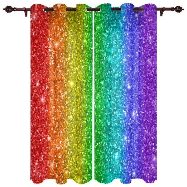 

luxury home window curtains rainbow metal glitter pattern living room closet kitchen bedroom exquisite translucent curtain & drapes