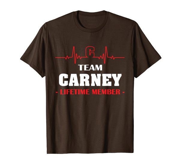 

team carney lifetime member family youth kid shirt hearbeat, White;black