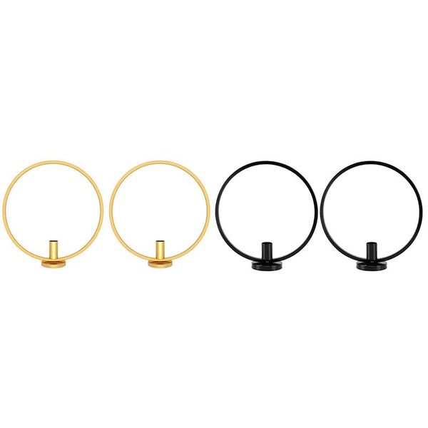 

candle holders retro holder 2 set, 23cm antique iron deco round shaped holder,