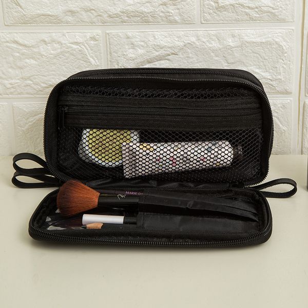 

3pcs toiletry kits women nylon waterproof double zipper travel storage bag mix color