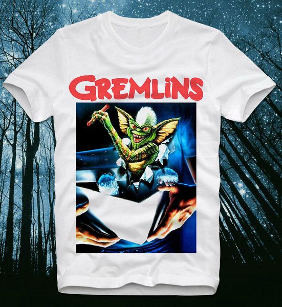 

t-shirt gremlins mogwai retro vintage sci fi science fiction monster, White;black